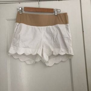 Loft white maternity shorts